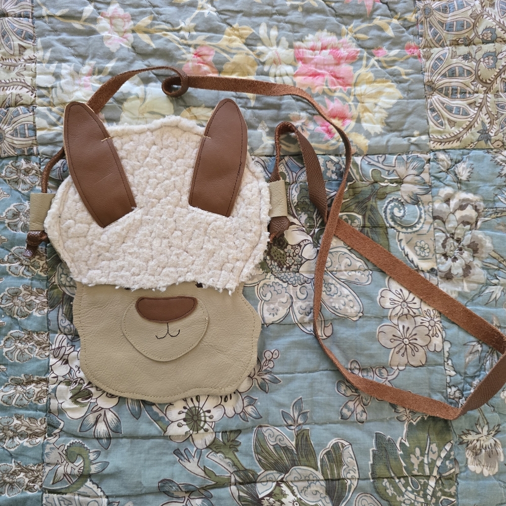 Handmade Leather Wool Llama Satchel Bag